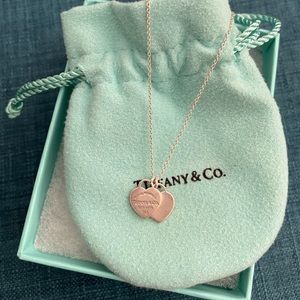 Return to Tiffany Double Heart Tag Pendant Mini